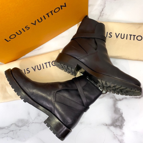 LOUIS VUITTON Ankle Boot SZ 40/US 10 EUC - Picture 2 of 10